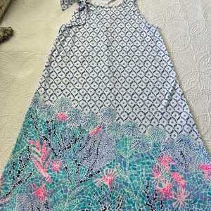 Lilly Pulitzer Mosaic Maxi Dress in Blue and Pink